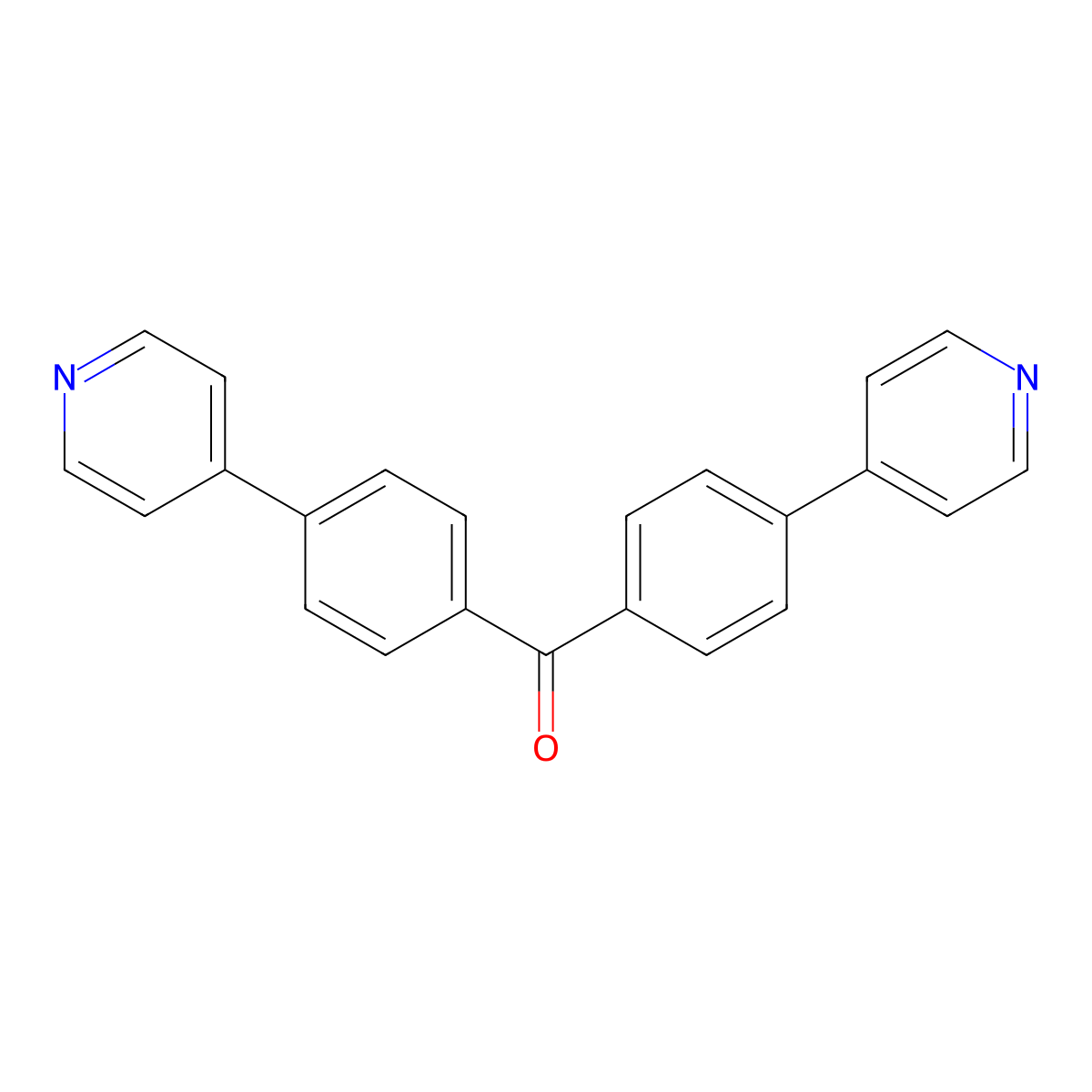 Bis(4-(pyridin-4-yl)phenyl)methanone molecular structure, CAS 1609627-99-7
