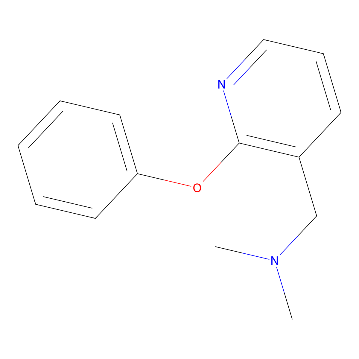 N,N-dimethyl(2-phenoxy-3-pyridinyl)methanamine molecular structure, CAS 1609639-37-3