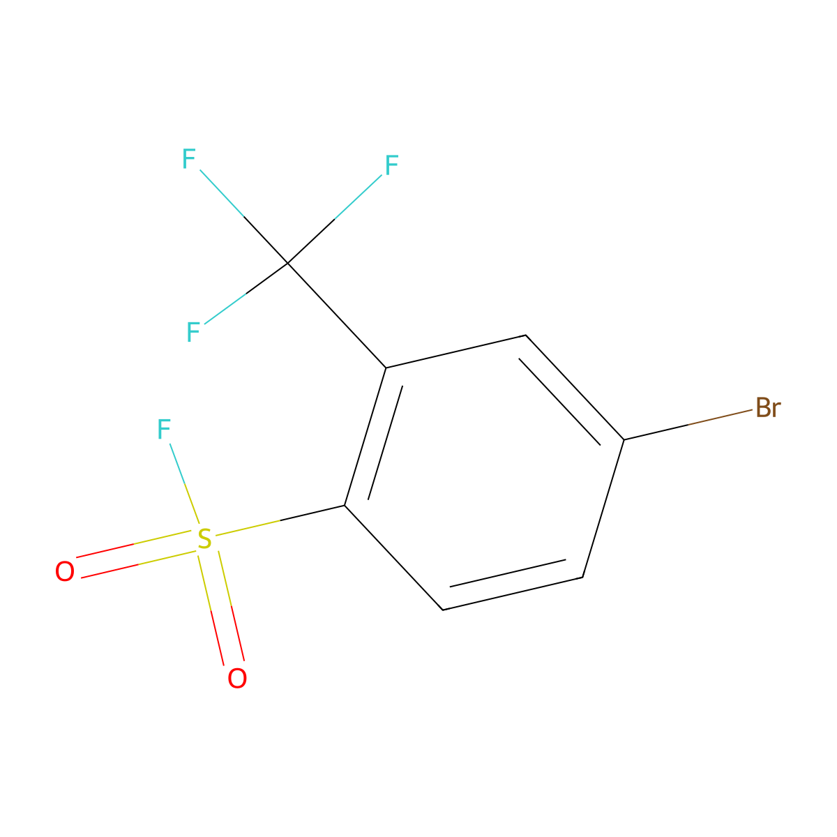 4-Bromo-2-(trifluoromethyl)benzene-1-sulfonyl fluoride molecular structure, CAS 1609651-89-9