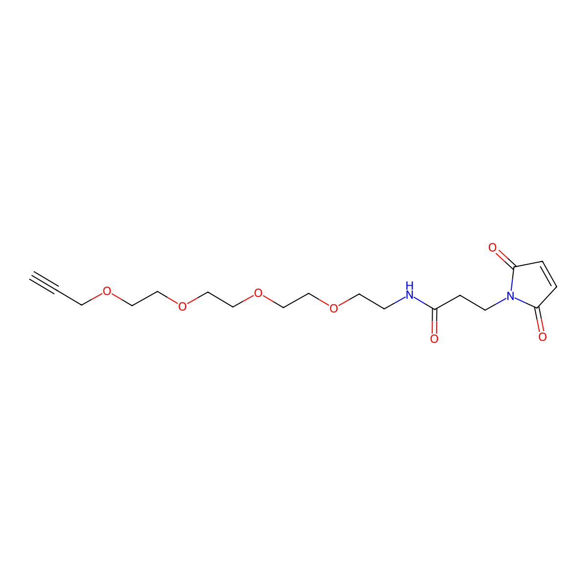 Alkyne-PEG4-maleimide molecular structure, CAS 1609651-90-2