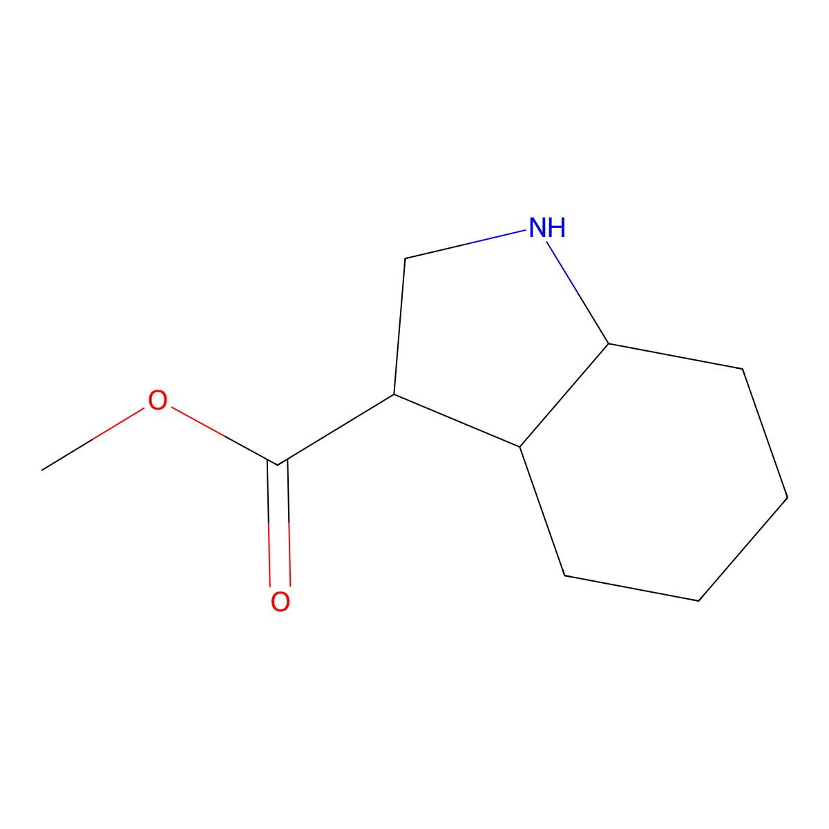methyl octahydro-1H-indole-3-carboxylate molecular structure, CAS 1609663-28-6
