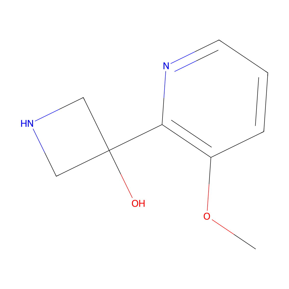 3-(3-Methoxypyridin-2-yl)azetidin-3-ol molecular structure, CAS 1609671-97-7
