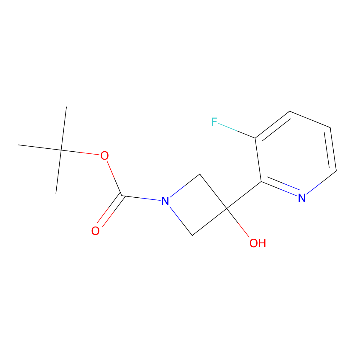 tert-Butyl 3-(3-fluoropyridin-2-yl)-3-hydroxyazetidine-1-carboxylate molecular structure, CAS 1609671-98-8