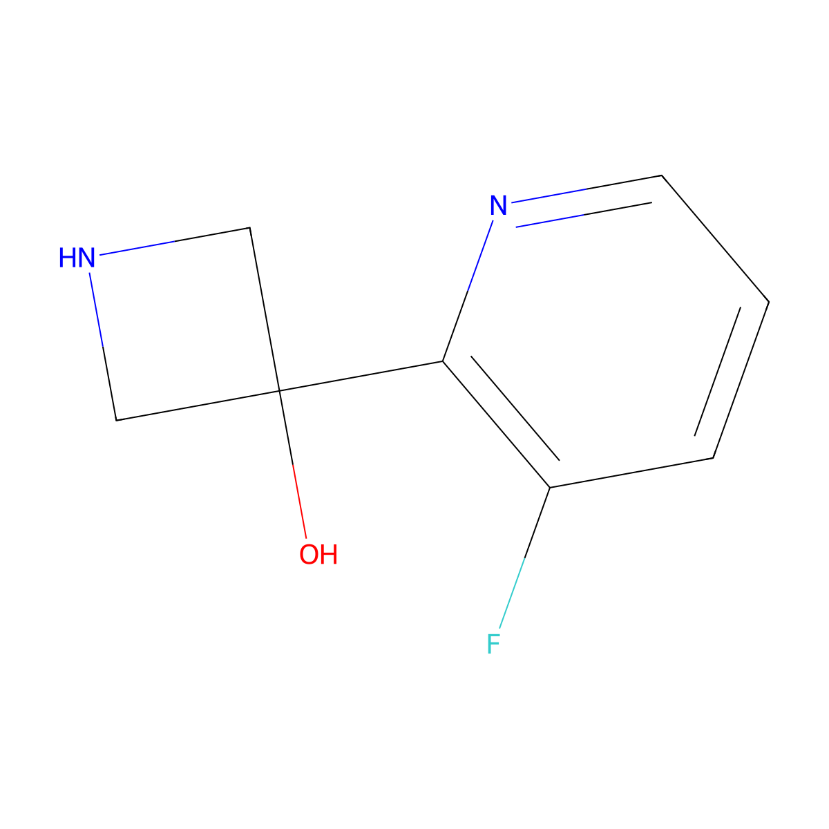 3-(3-Fluoropyridin-2-yl)azetidin-3-ol molecular structure, CAS 1609671-99-9