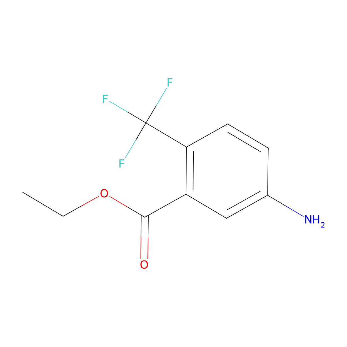 Ethyl 5-amino-2-(trifluoromethyl)benzoate molecular structure, CAS 1609672-11-8