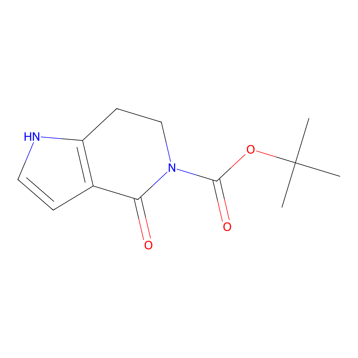 Tert-butyl 4-oxo-1,4,6,7-tetrahydro-5H-pyrrolo[3,2-C]pyridine-5-carboxylate molecular structure, CAS 1609679-02-8