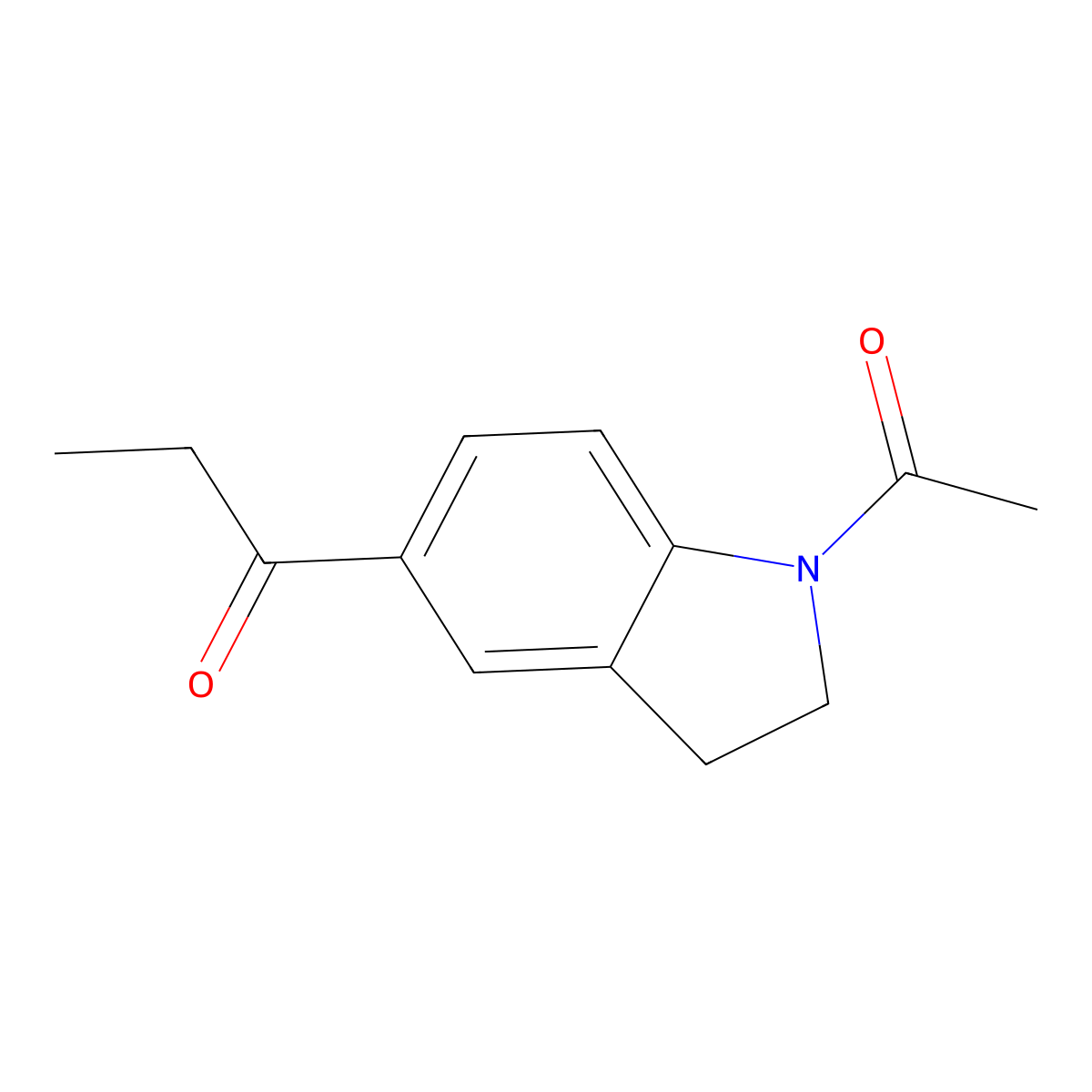 1-(1-Acetylindolin-5-yl)propan-1-one molecular structure, CAS 160968-91-2