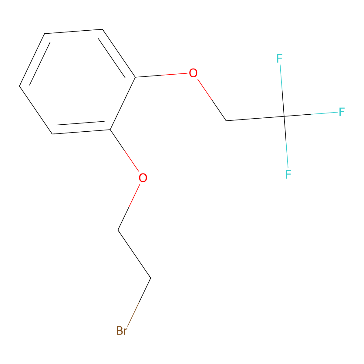 1-(2-Bromoethoxy)-2-(2,2,2-trifluoroethoxy)benzene molecular structure, CAS 160969-00-6