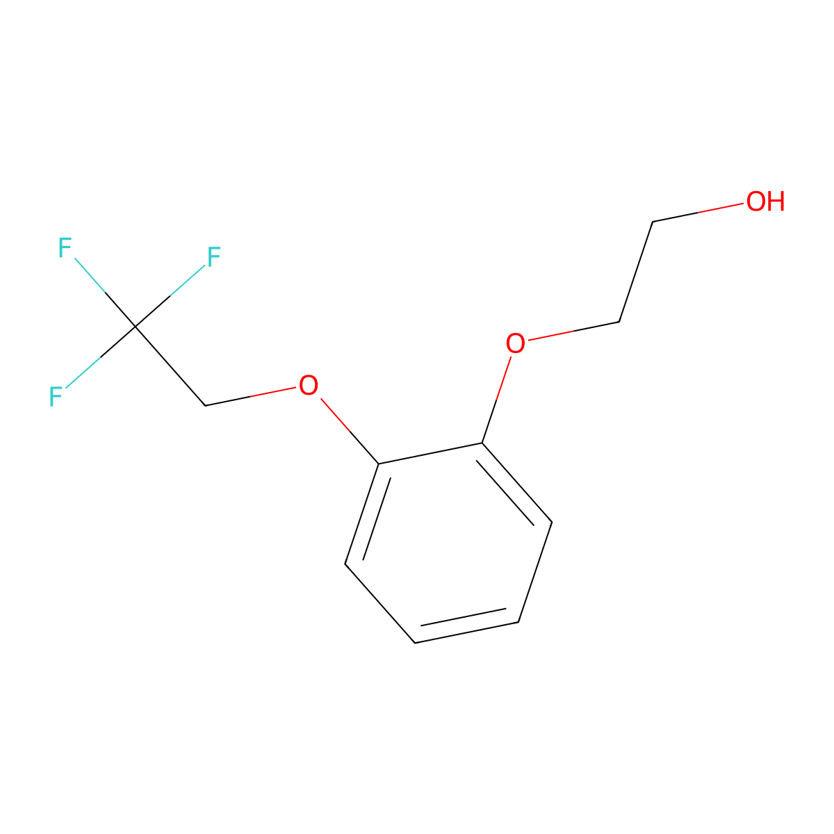 2-[2-(2,2,2-Trifluoroethoxy)phenoxy]ethanol molecular structure, CAS 160969-02-8