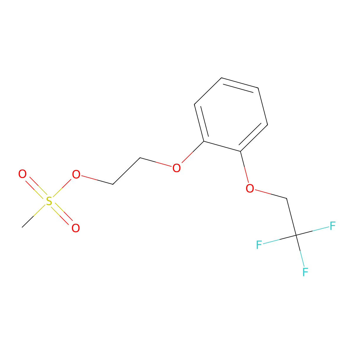 2-[2-(2,2,2-Trifluoroethoxy)phenoxy]ethyl Methanesulfonate molecular structure, CAS 160969-03-9