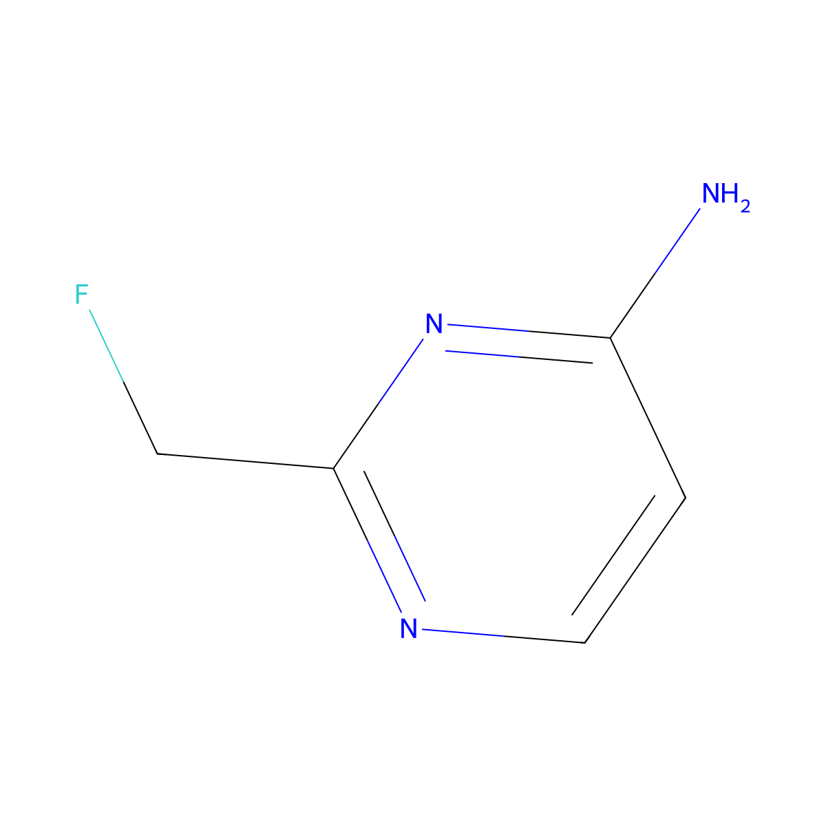 2-(Fluoromethyl)pyrimidin-4-amine molecular structure, CAS 16097-51-1