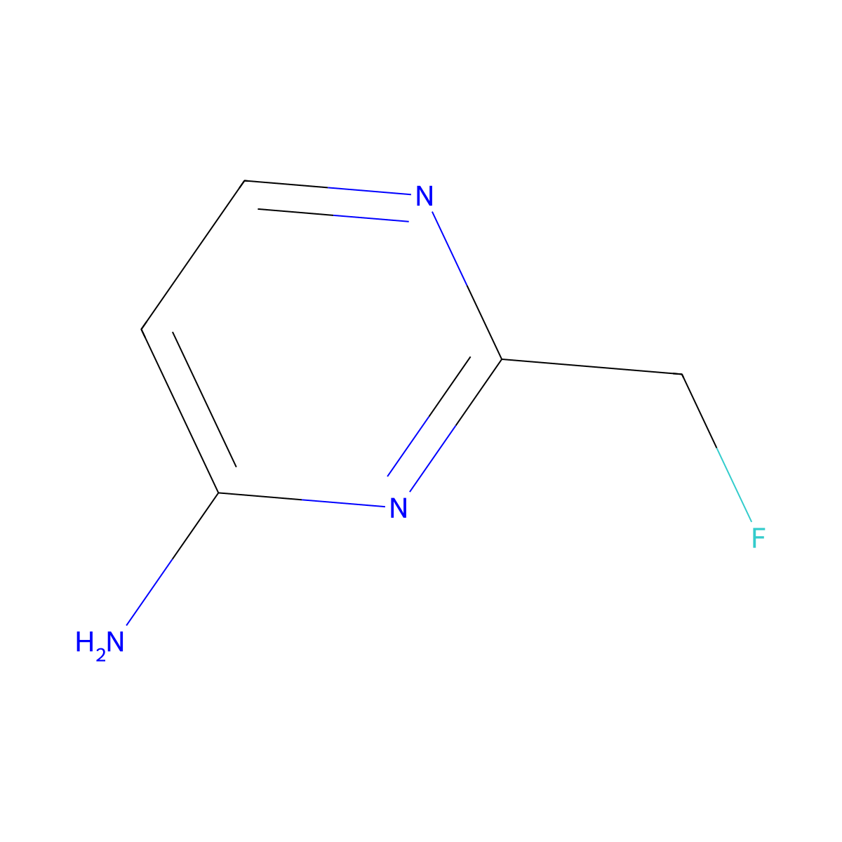 2-(Fluoromethyl)pyrimidin-4-amine molecular structure, CAS 16097-51-1