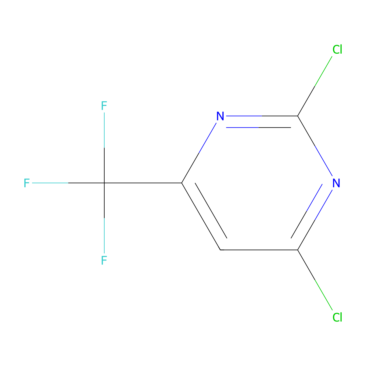 2,4-Dichloro-6-(trifluoromethyl)pyrimidine molecular structure, CAS 16097-64-6