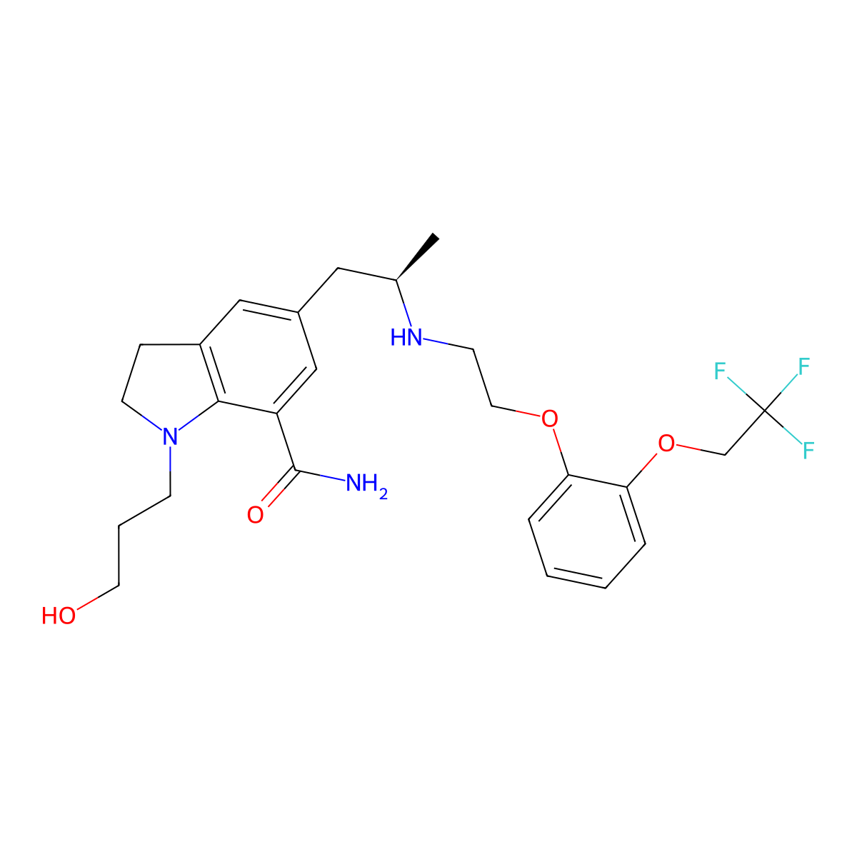 Silodosin molecular structure, CAS 160970-54-7