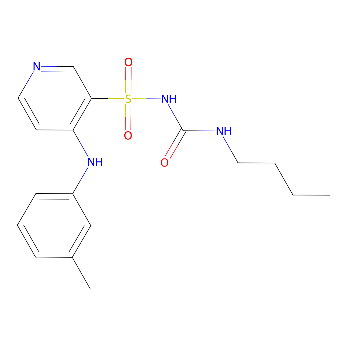 Desisopropyl butyl torsemide molecular structure, CAS 160972-33-8