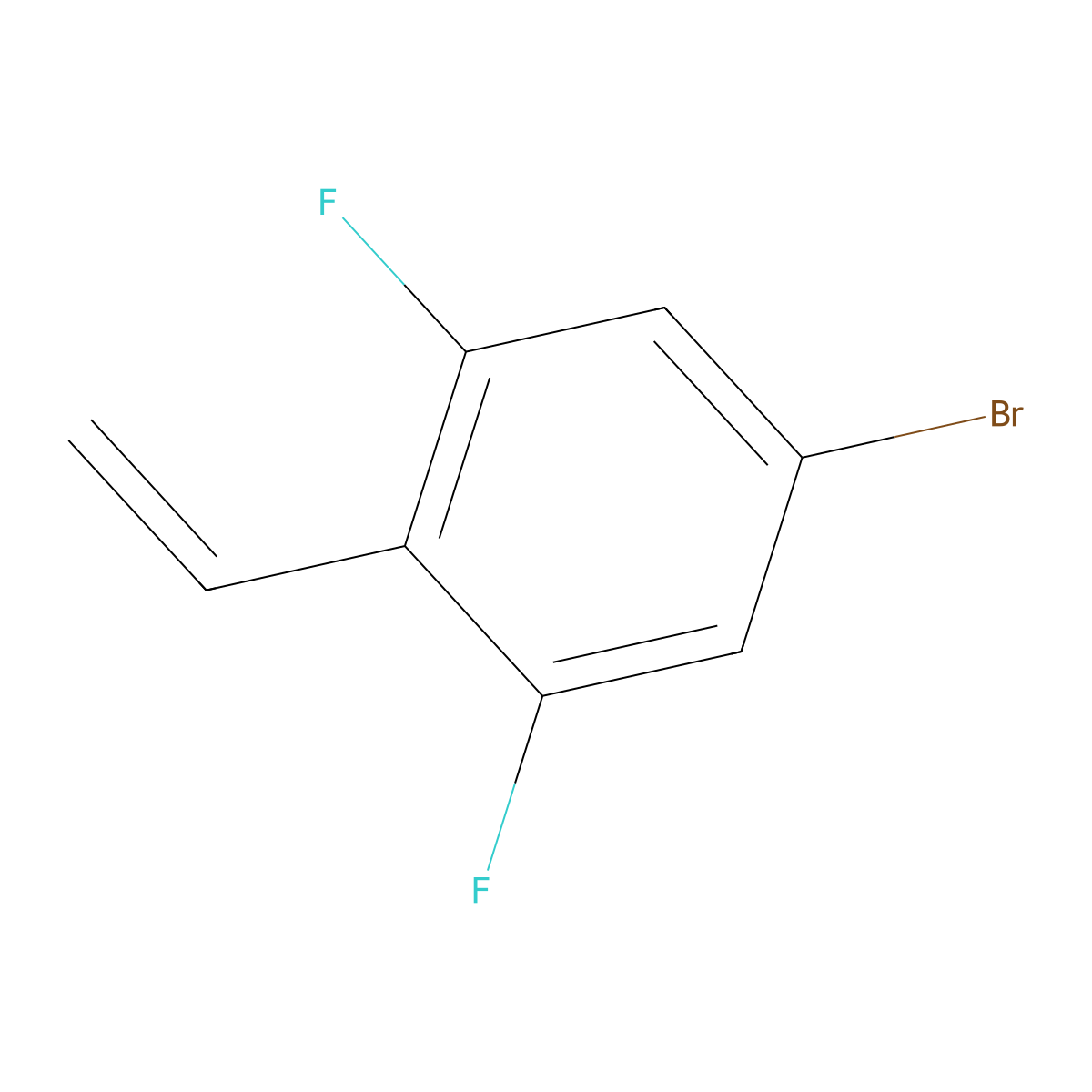 4-Bromo-2,6-difluorostyrene molecular structure, CAS 160975-98-4