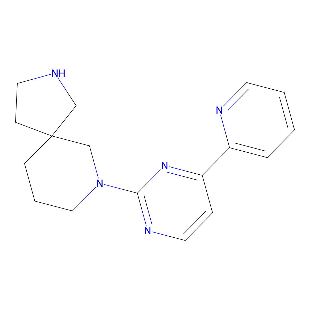 7-[4-(2-Pyridinyl)-2-pyrimidinyl]-2,7-diazaspiro[4.5]decane dihydrochloride molecular structure, CAS 1609756-47-9
