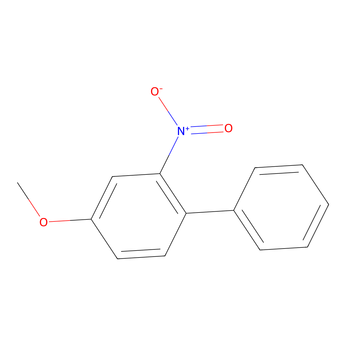 4-Methoxy-2-nitro-biphenyl molecular structure, CAS 16098-16-1