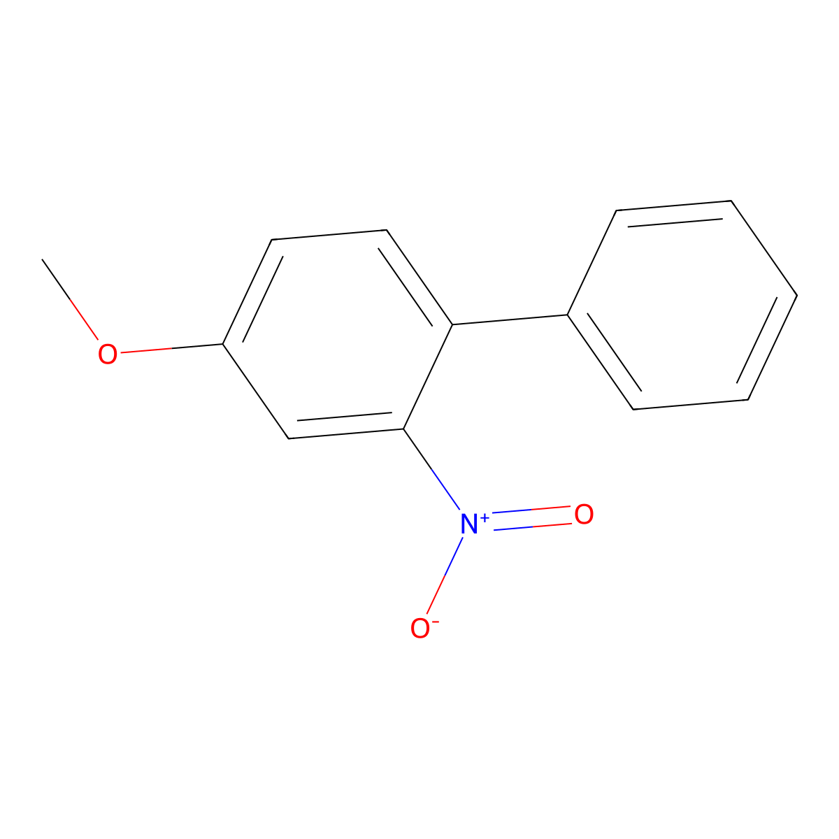 4-Methoxy-2-nitro-biphenyl molecular structure, CAS 16098-16-1