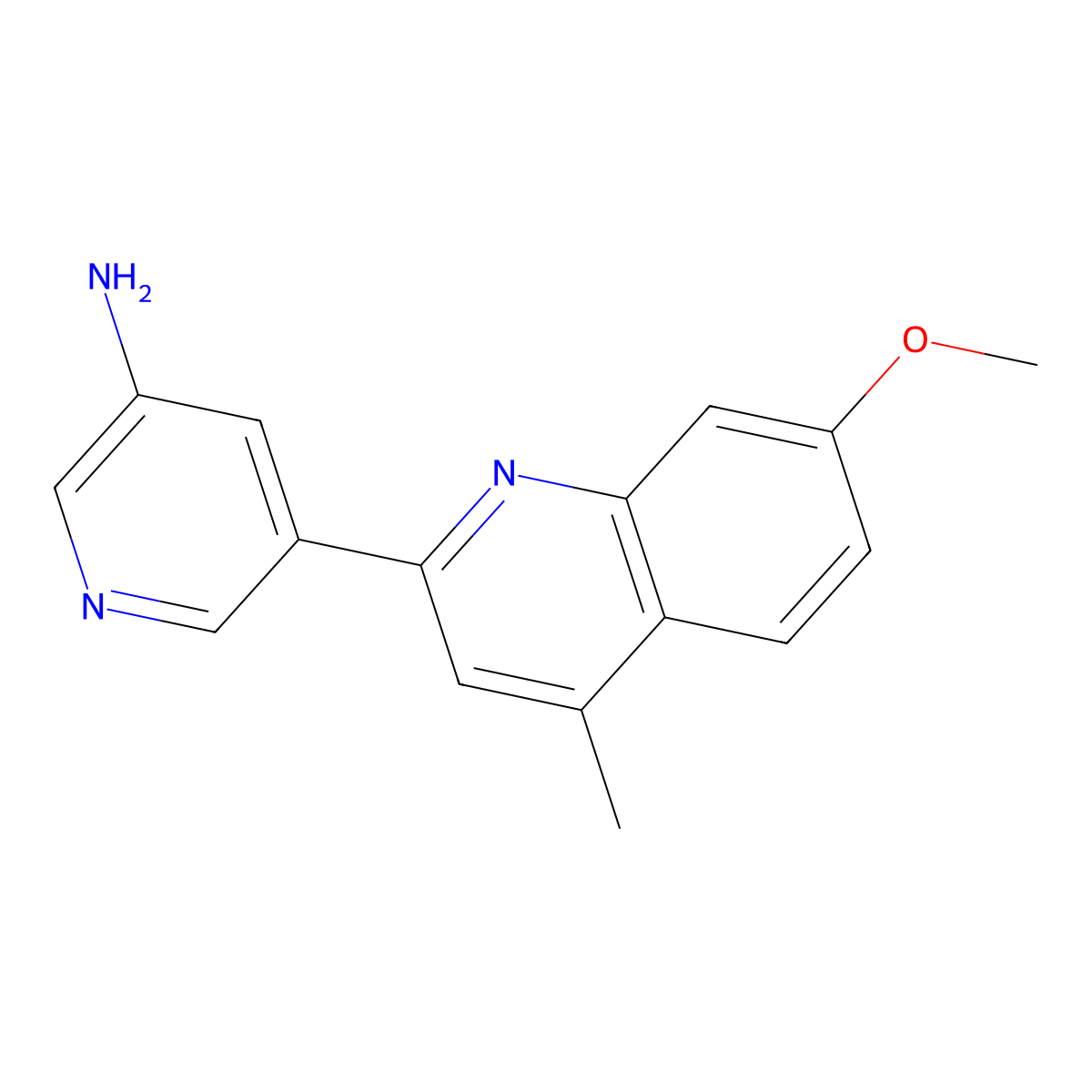 5-(7-Methoxy-4-methylquinolin-2-YL)pyridin-3-amine molecular structure, CAS 1609854-10-5