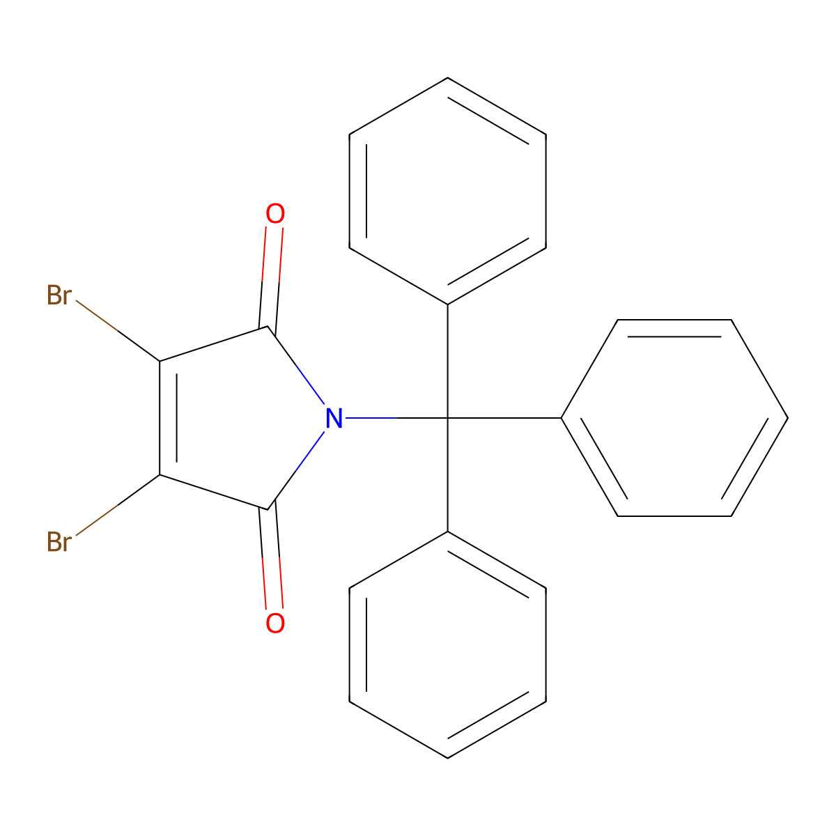 N-Trityl-2,3-dibromomaleimide molecular structure, CAS 160989-35-5