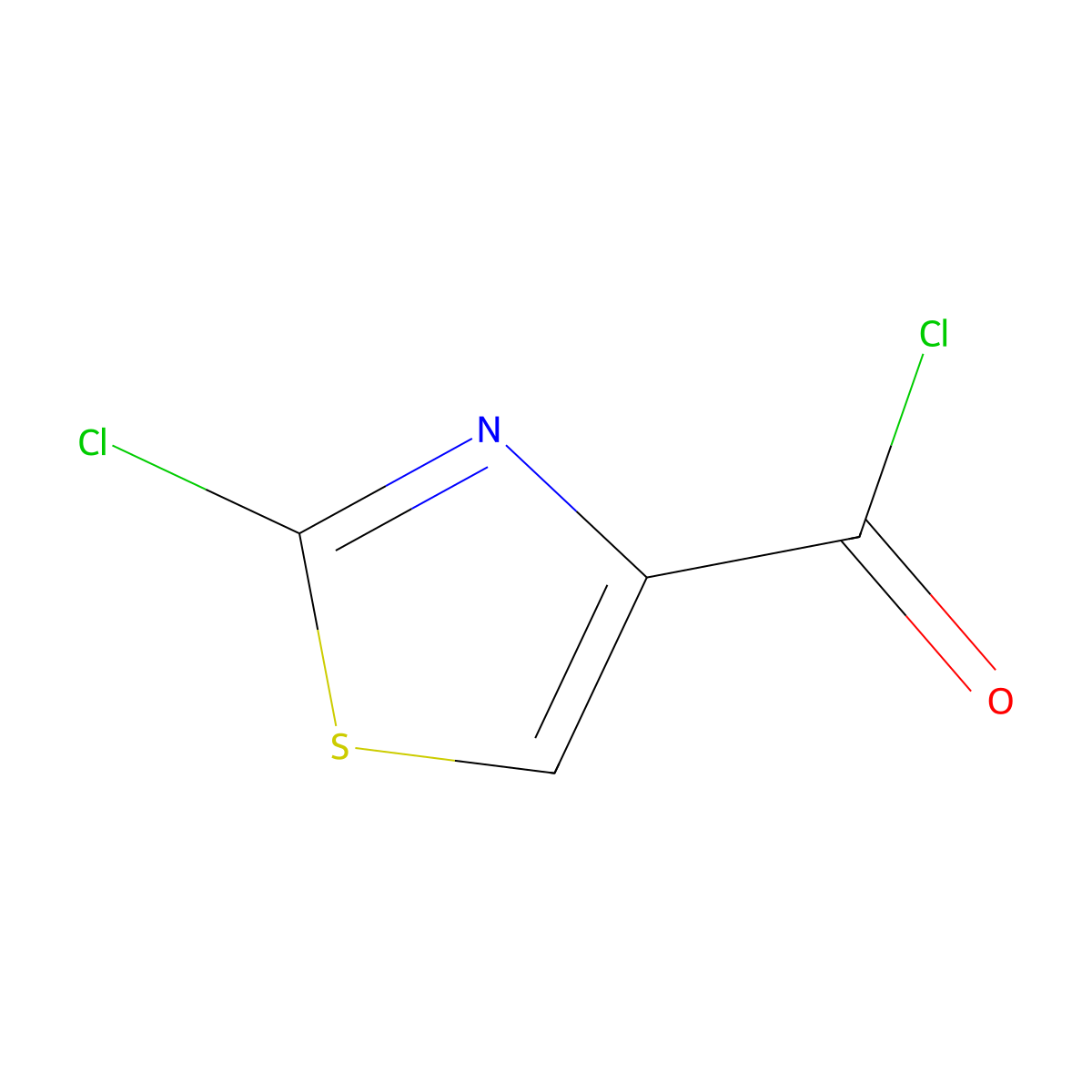 2-Chloro-1,3-thiazole-4-carbonyl chloride molecular structure, CAS 16099-04-0