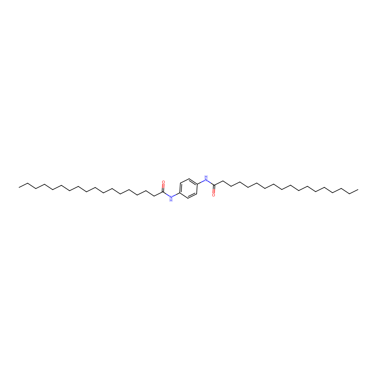 Octadecanamide, N,N'-1,4-phenylenebis- molecular structure, CAS 16099-54-0