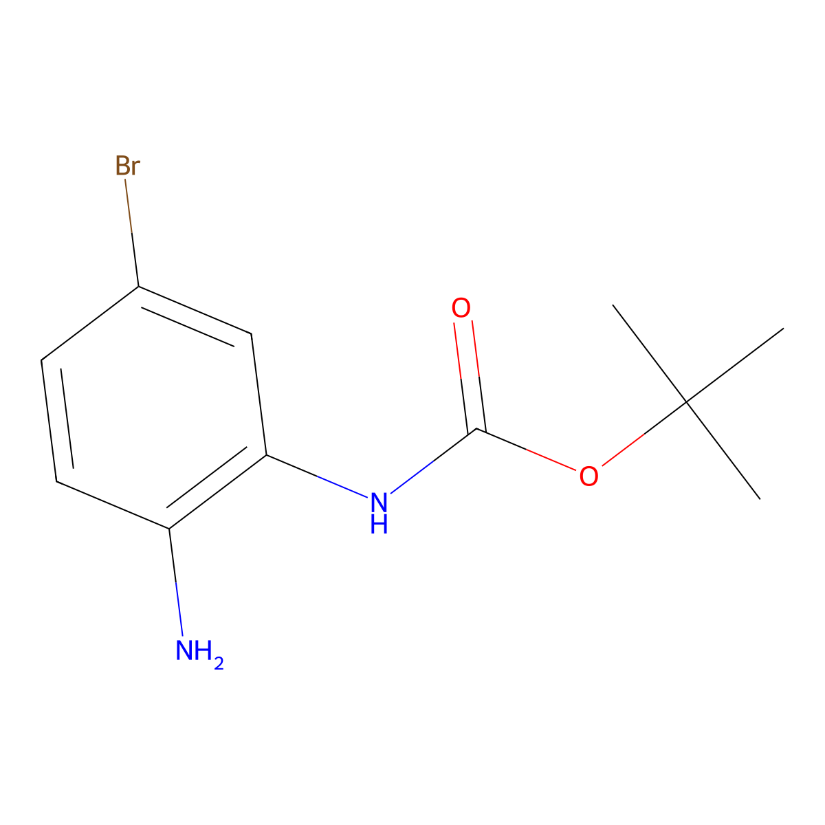 Tert-butyl n-(2-amino-5-bromophenyl)carbamate molecular structure, CAS 1609929-63-6