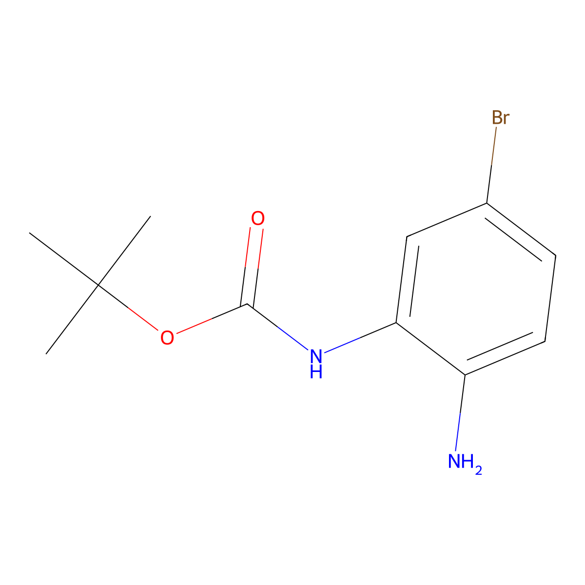 Tert-butyl n-(2-amino-5-bromophenyl)carbamate molecular structure, CAS 1609929-63-6