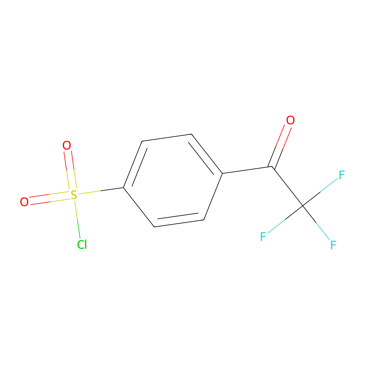4-(Trifluoroacetyl)benzene-1-sulfonyl chloride molecular structure, CAS 1609945-12-1