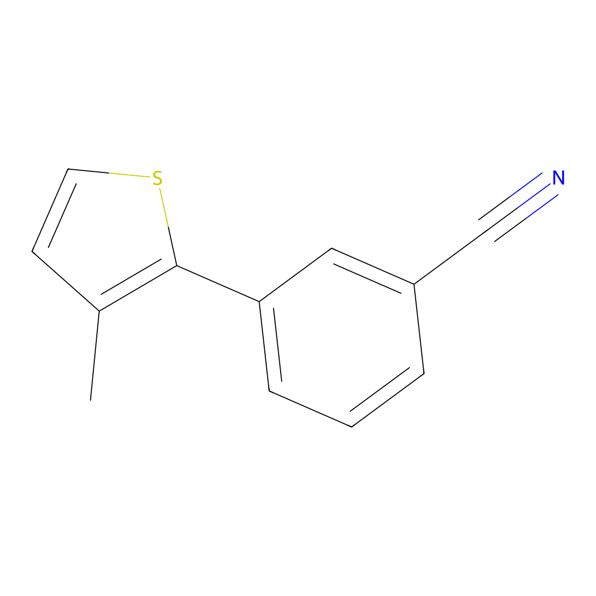 3-(3-Methylthiophen-2-yl)benzonitrile molecular structure, CAS 1609956-90-2