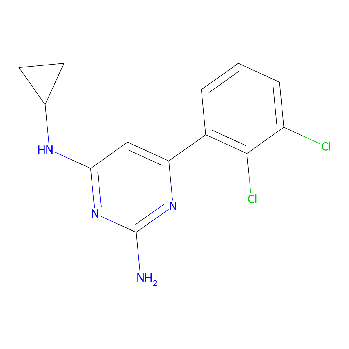 N~4~-Cyclopropyl-6-(2,3-Dichlorophenyl)pyrimidine-2,4-Diamine molecular structure, CAS 1609960-31-7