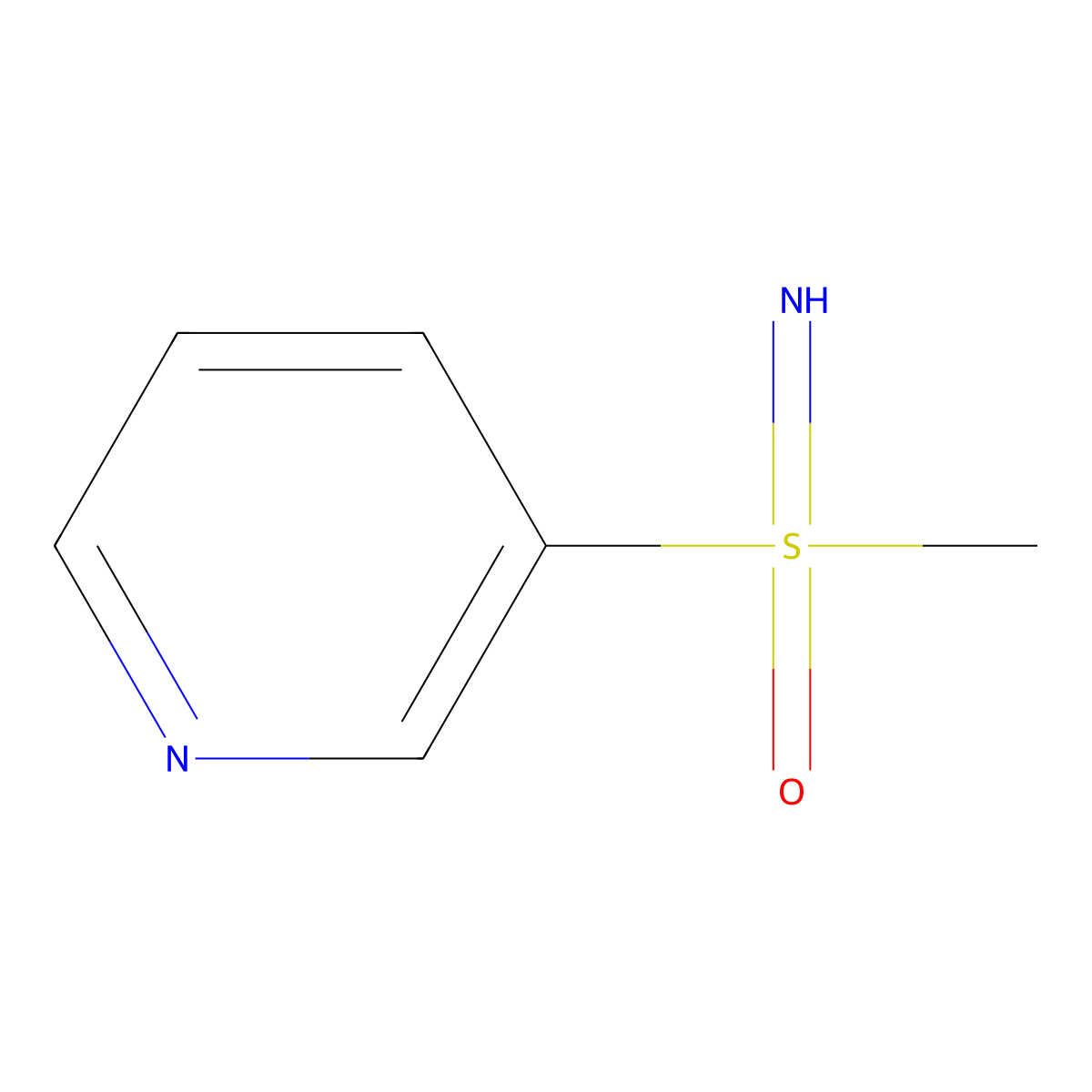 Imino(methyl)(pyridin-3-yl)-lambda6-sulfanone molecular structure, CAS 1609964-43-3