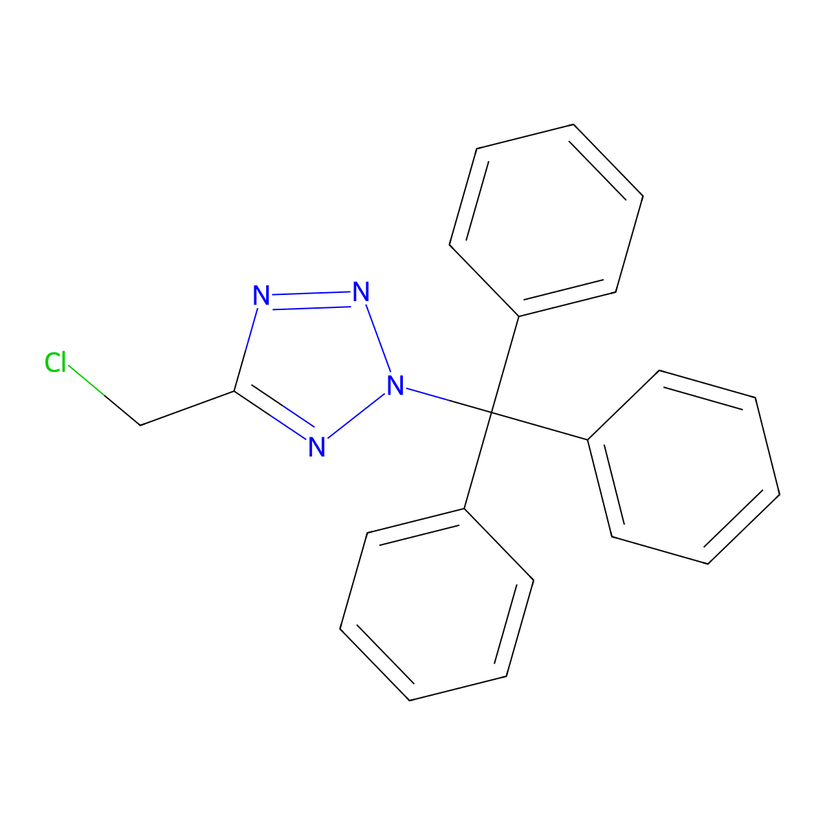 5-Chloromethyl-2-trityl-2H-tetrazole molecular structure, CAS 160998-59-4