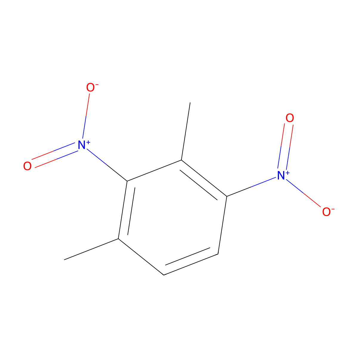 1,3-Dimethyl-2,4-dinitrobenzene molecular structure, CAS 161-02-4