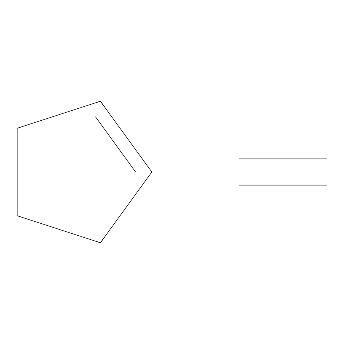 1-Ethynylcyclopentene molecular structure, CAS 1610-13-5