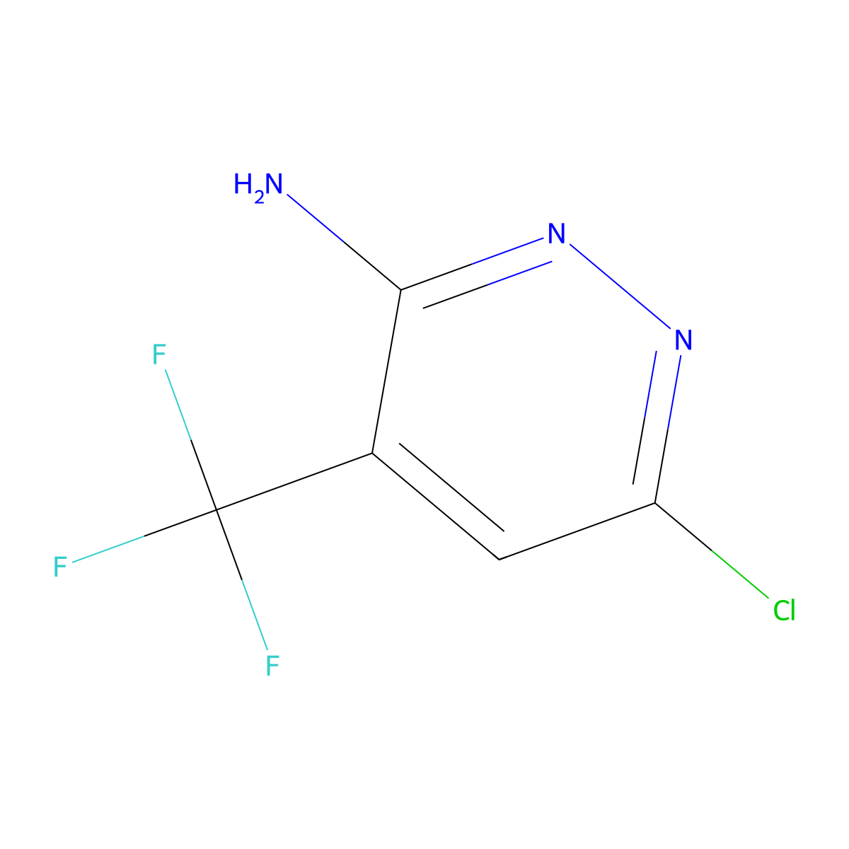 6-Chloro-4-(trifluoromethyl)pyridazin-3-amine molecular structure, CAS 1610008-47-3