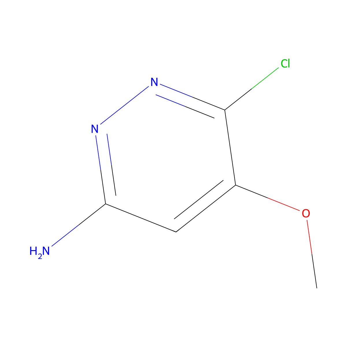 6-Chloro-5-methoxypyridazin-3-amine molecular structure, CAS 1610008-77-9