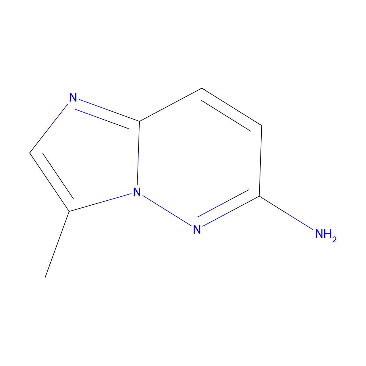 3-Methylimidazo[1,2-b]pyridazin-6-amine molecular structure, CAS 1610021-22-1