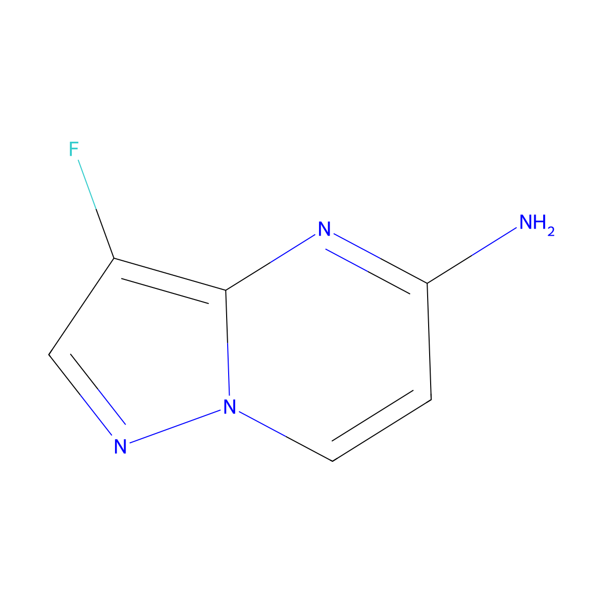 3-Fluoropyrazolo[1,5-a]pyrimidin-5-amine molecular structure, CAS 1610021-30-1
