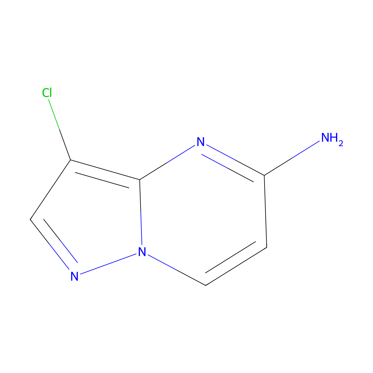 3-Chloropyrazolo[1,5-a]pyrimidin-5-amine molecular structure, CAS 1610021-31-2