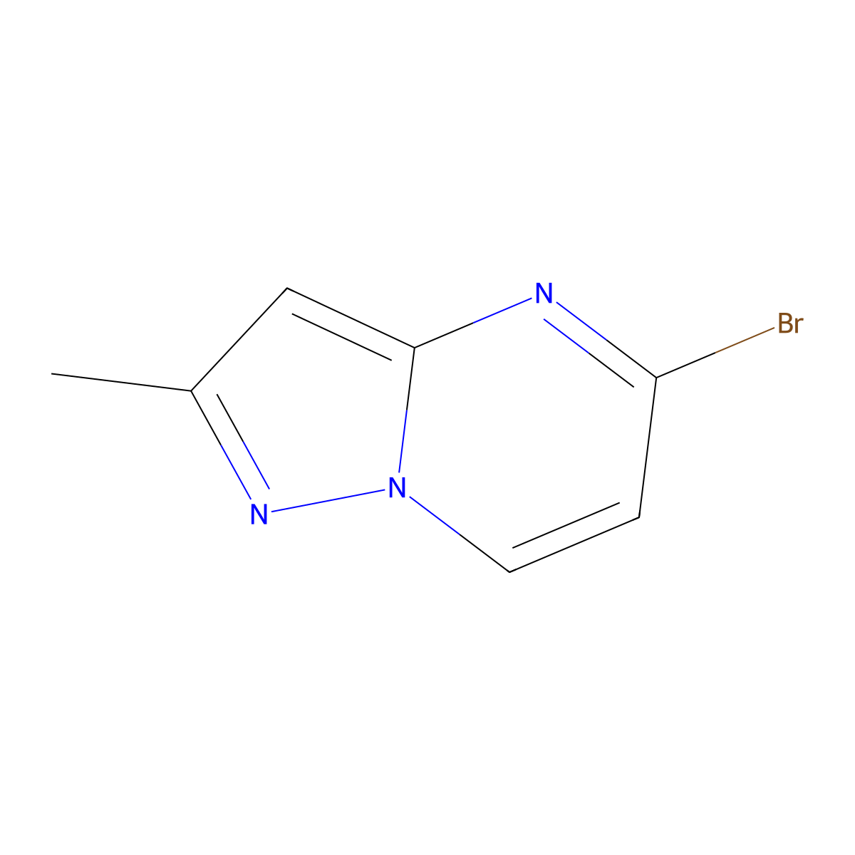 5-Bromo-2-methylpyrazolo[1,5-a]pyrimidine molecular structure, CAS 1610021-32-3