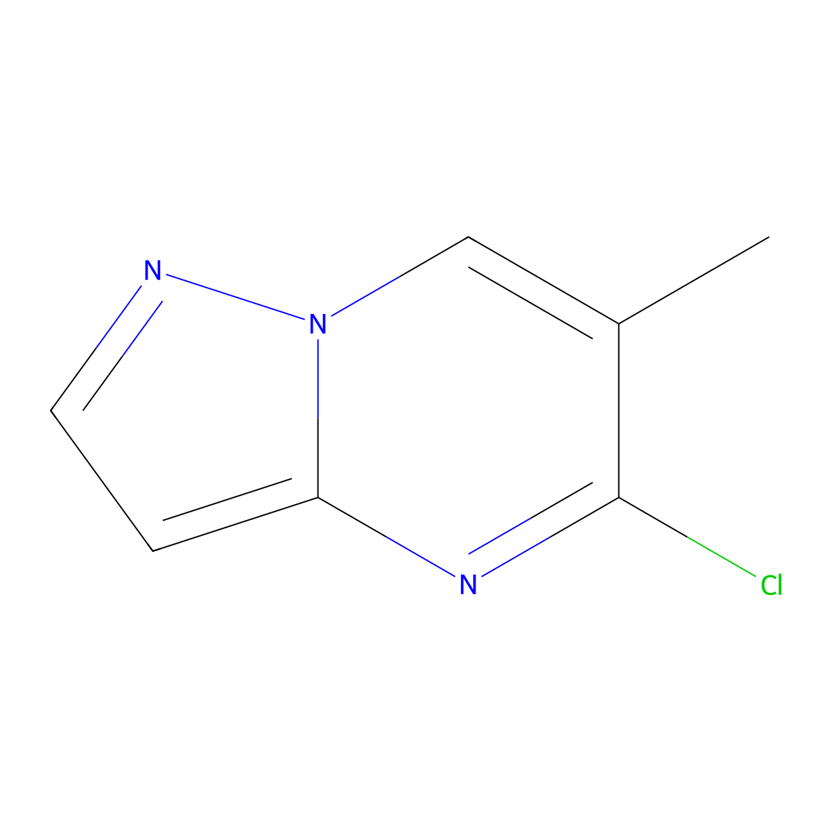 5-Chloro-6-methylpyrazolo[1,5-a]pyrimidine molecular structure, CAS 1610021-60-7
