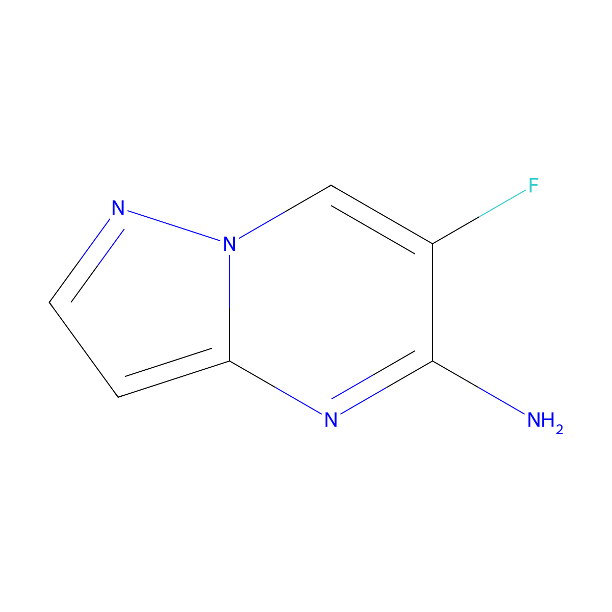 6-Fluoropyrazolo[1,5-a]pyrimidin-5-amine molecular structure, CAS 1610021-97-0