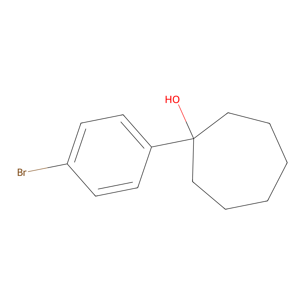 1-(4-Bromophenyl)cycloheptanol molecular structure, CAS 1610027-87-6