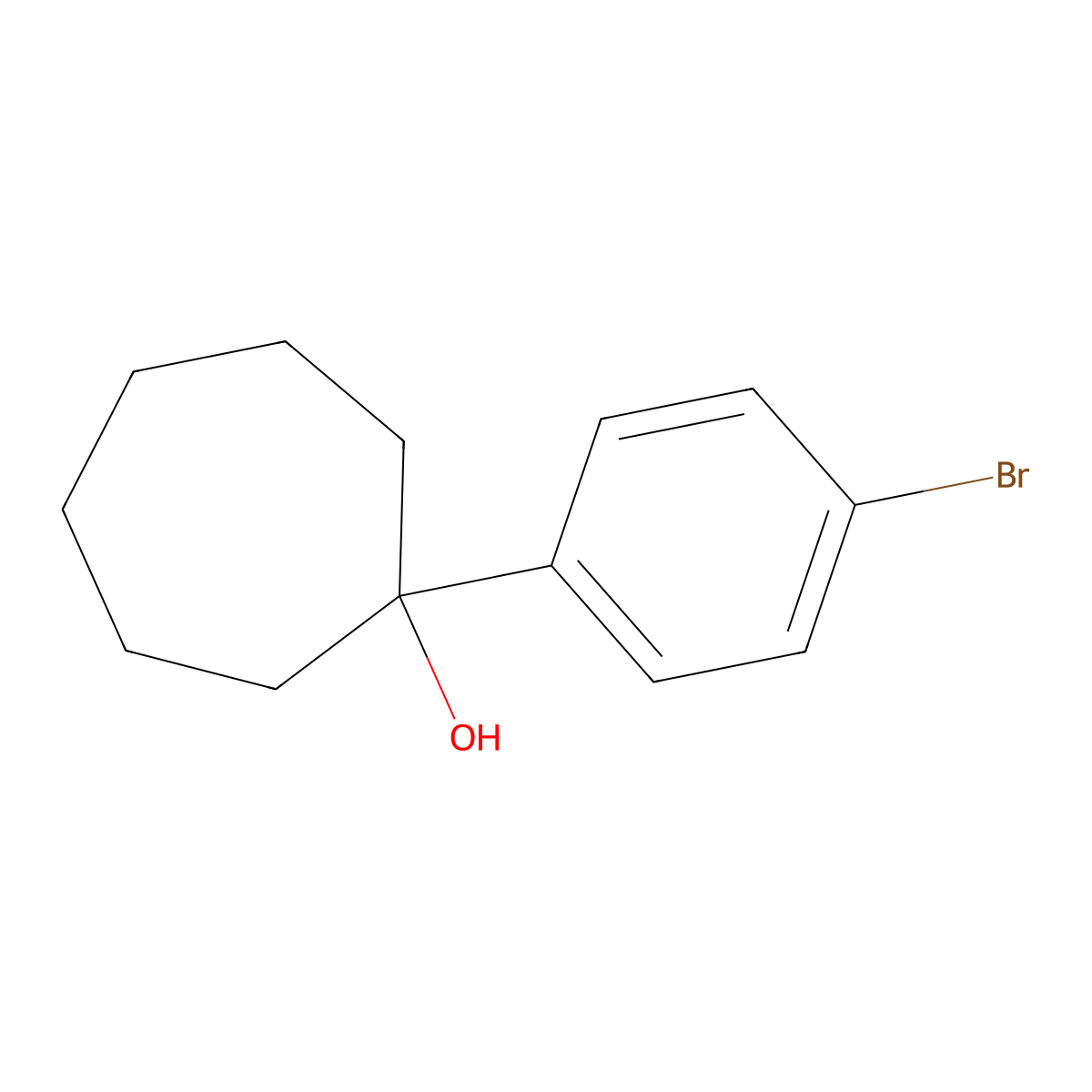 1-(4-Bromophenyl)cycloheptanol molecular structure, CAS 1610027-87-6
