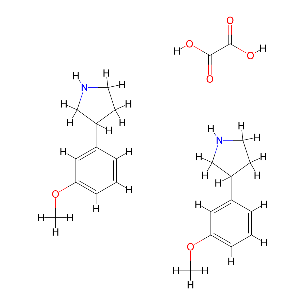 3-(3-Methoxyphenyl)pyrrolidine oxalate(2:1) molecular structure, CAS 1610028-40-4