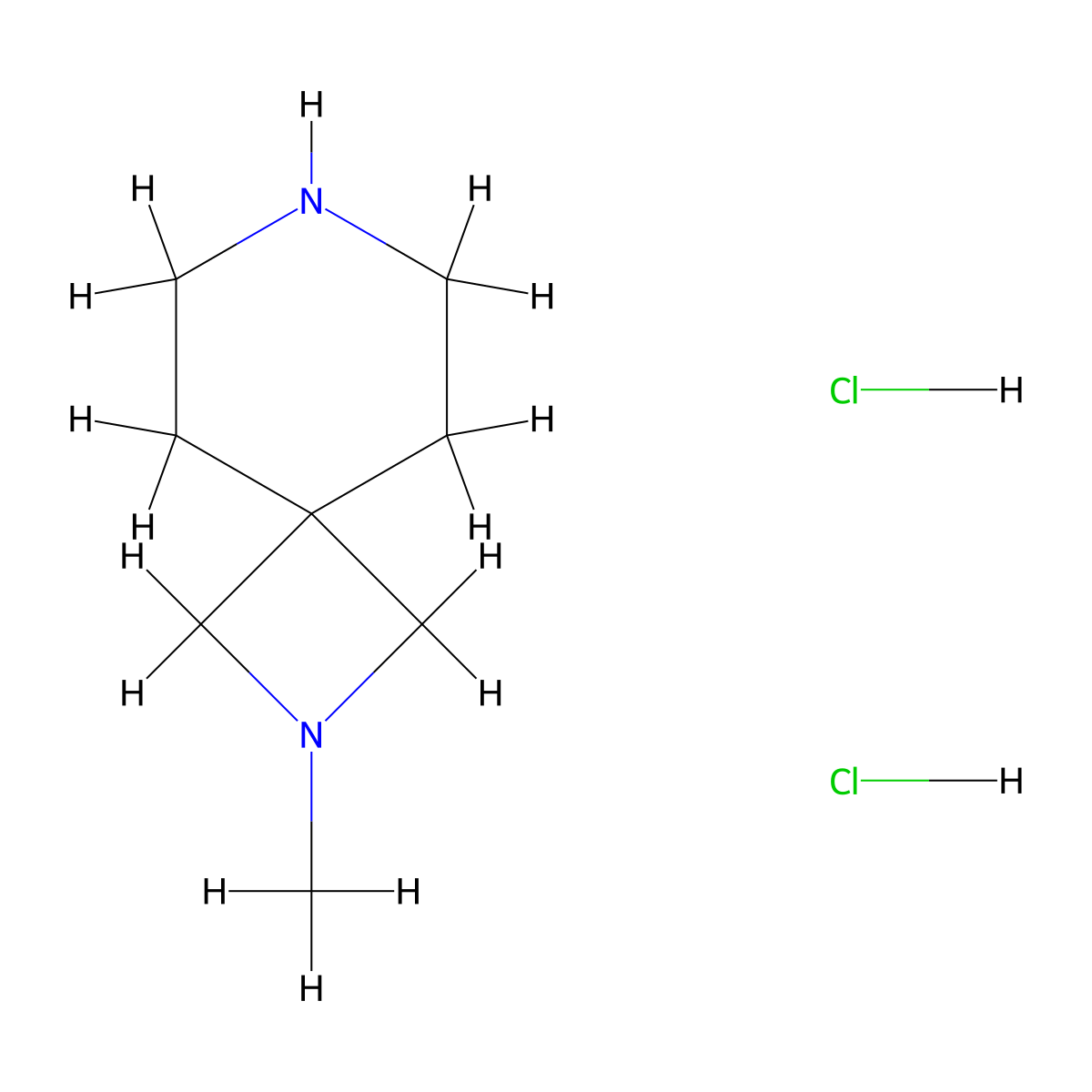 2-Methyl-2,7-diazaspiro[3.5]nonane dihydrochloride molecular structure, CAS 1610028-42-6