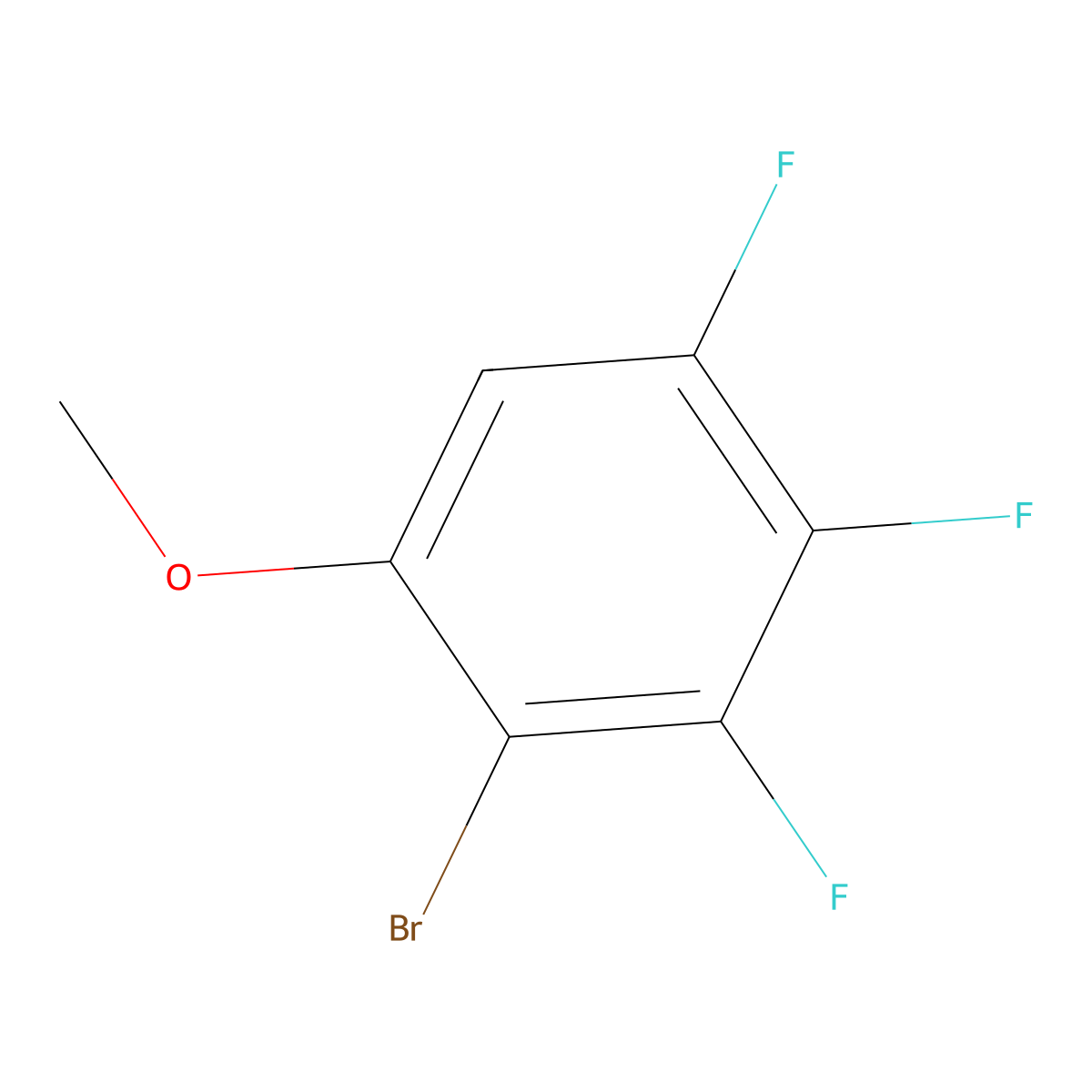 2-Bromo-3,4,5-trifluoroanisole molecular structure, CAS 1610030-68-6