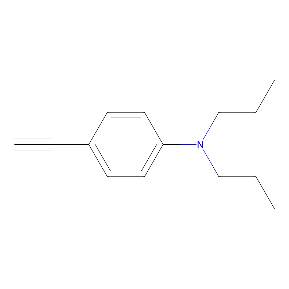 4-ethynyl-N,N-dipropylaniline molecular structure, CAS 1610031-14-5